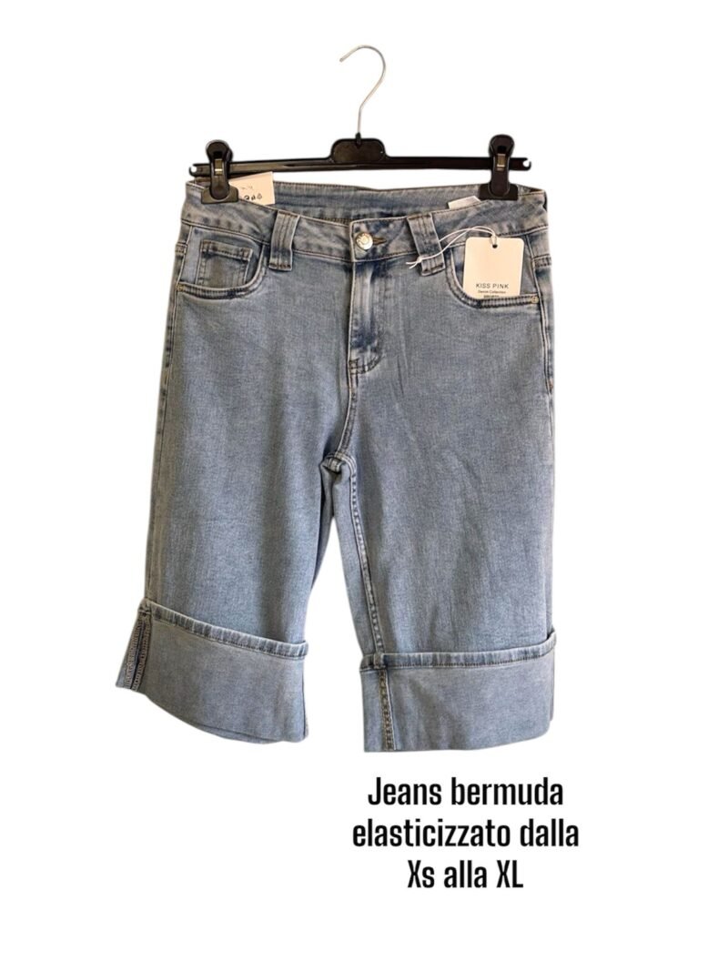 Bermuda jeans elastico - immagine 2