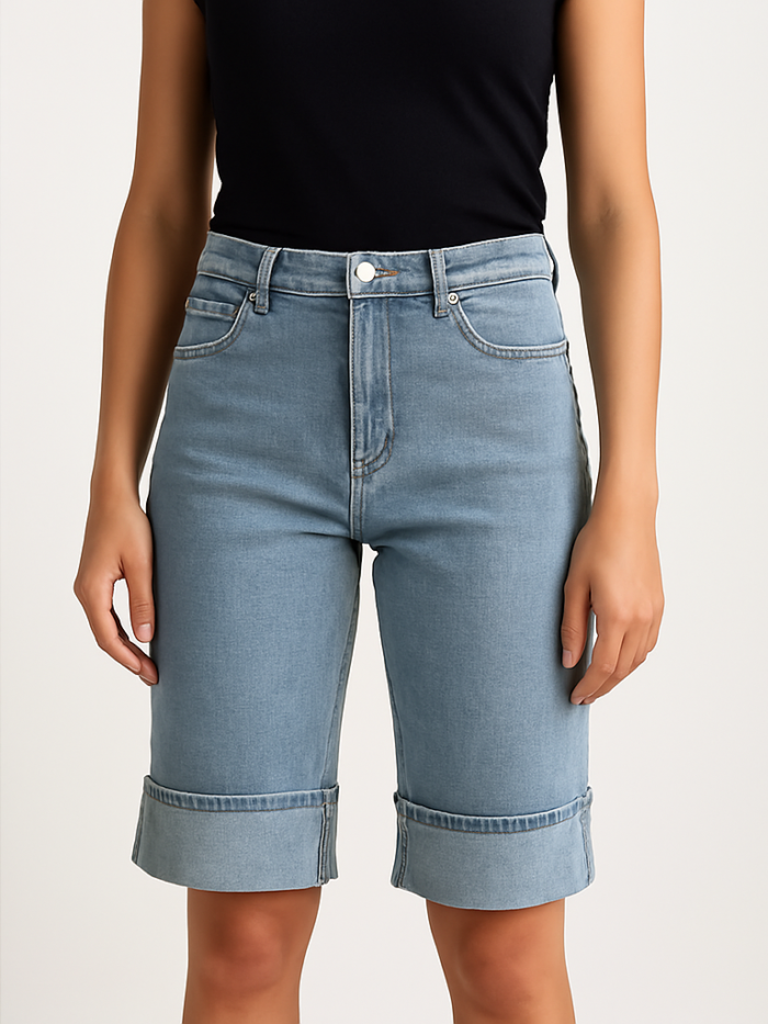 Bermuda jeans elastico