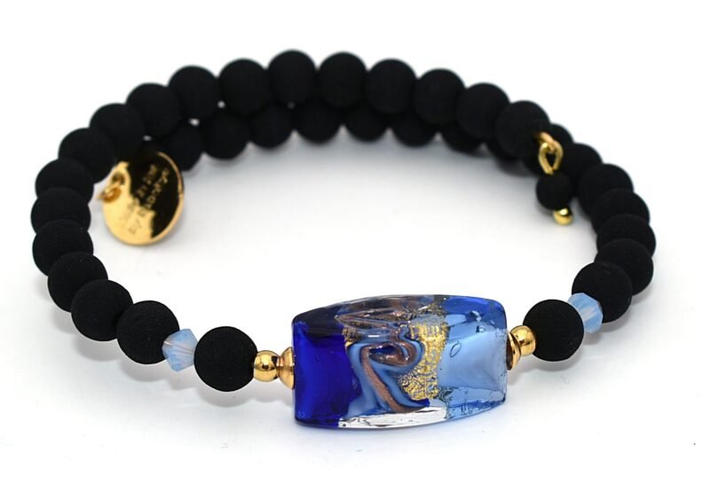 Bracciale in lava e Murano