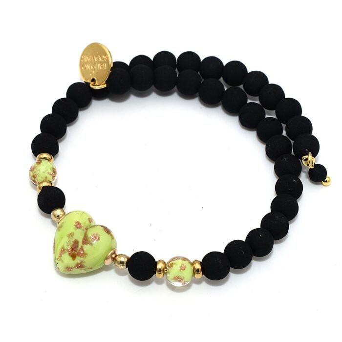 Bracciale cuore di murano