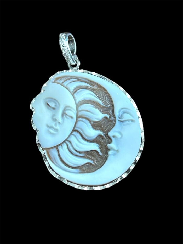 Pendente cameo sole/luna argento925