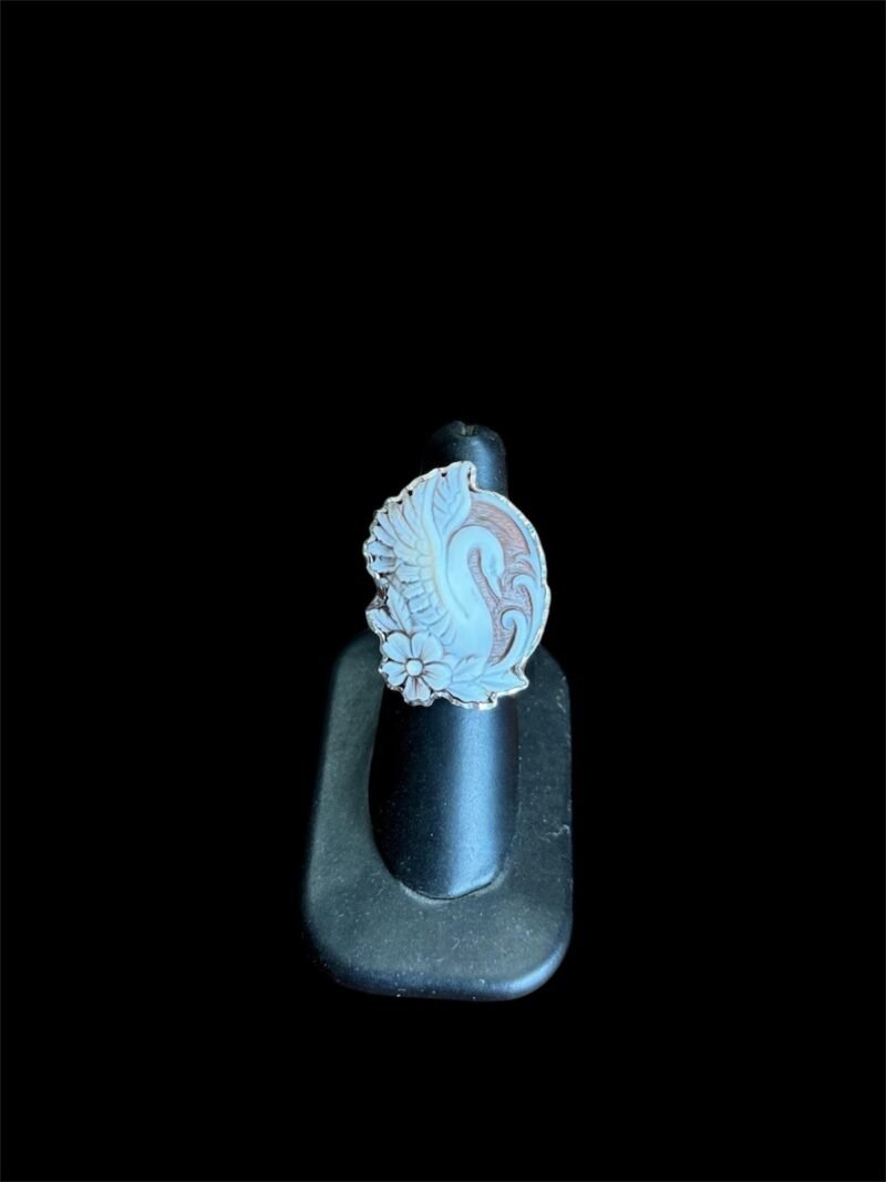Anello cameo cigno