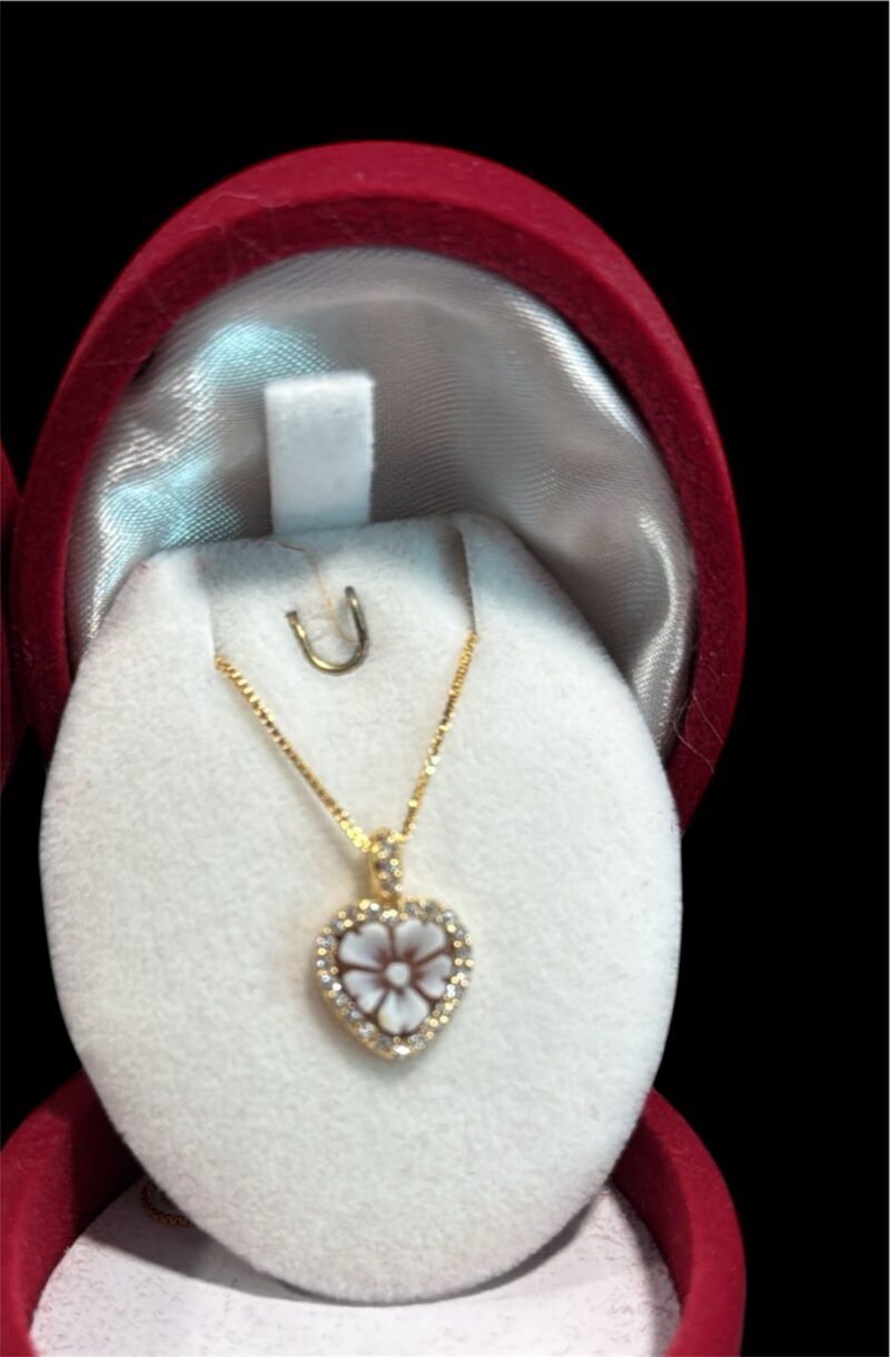 Collana argento 925 con cameo cuore - immagine 2