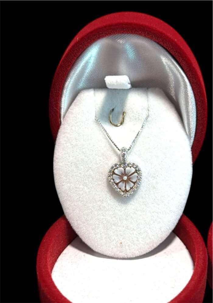 Collana argento 925 con cameo cuore