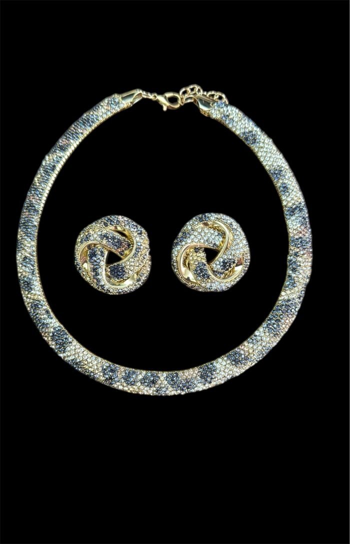 Set collana e orecchini leopard