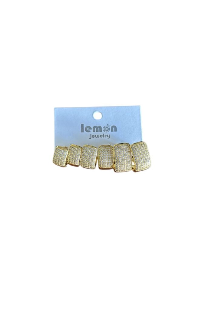 Set  orecchini Square Sparkle