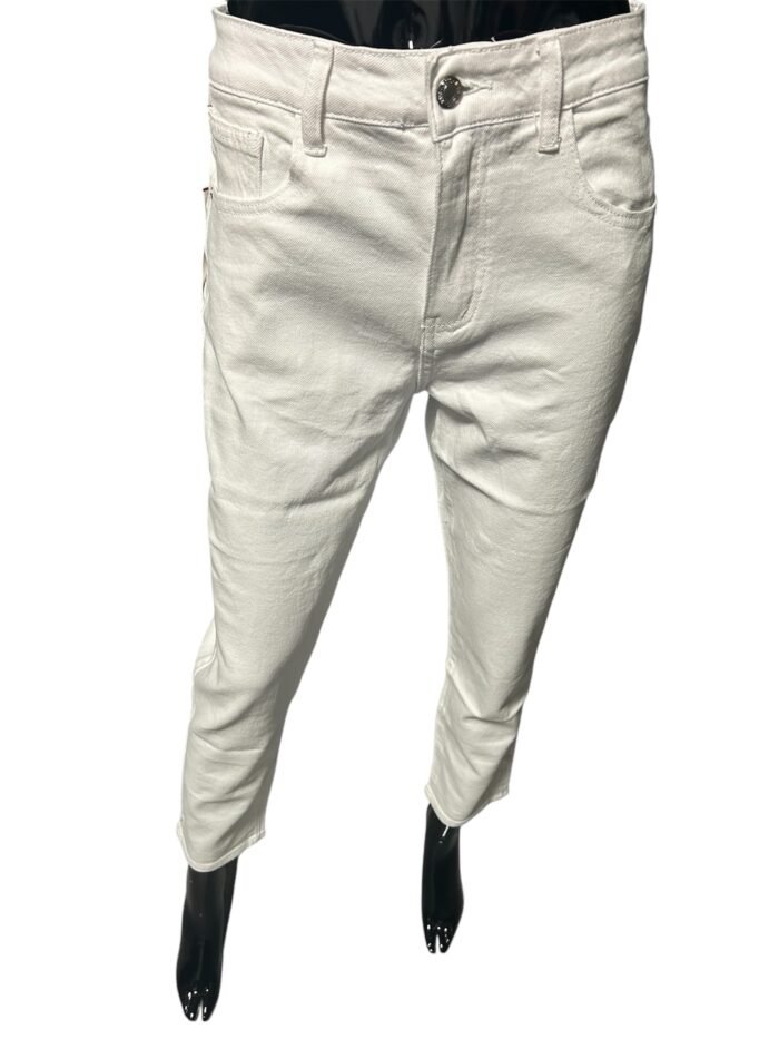 *Jeans Mom Fit Bianco – Vita Alta*
