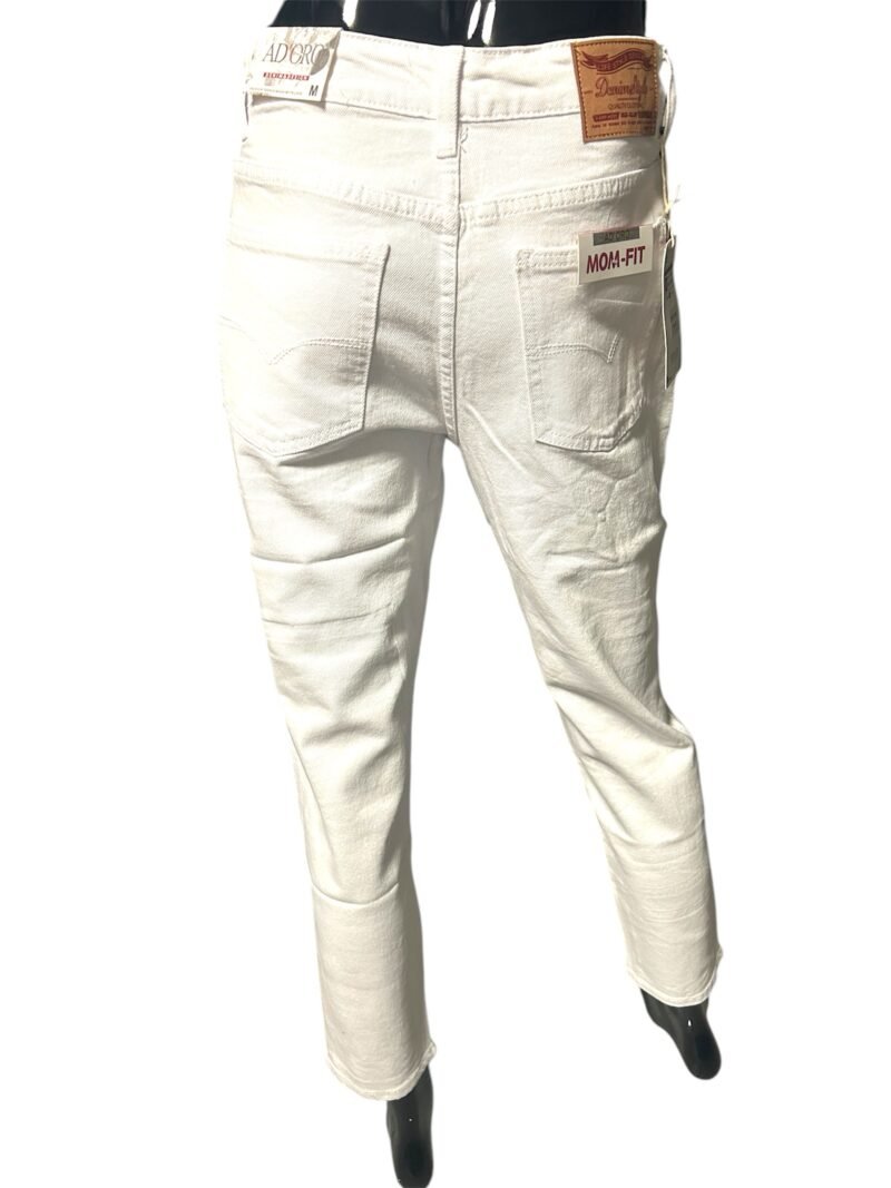 *Jeans Mom Fit Bianco – Vita Alta* - immagine 3