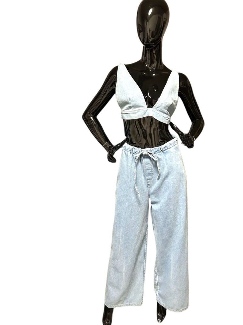 Top denim casual chic - immagine 3