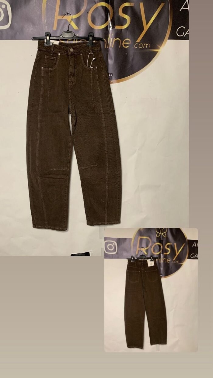 Jeans ballon marrone