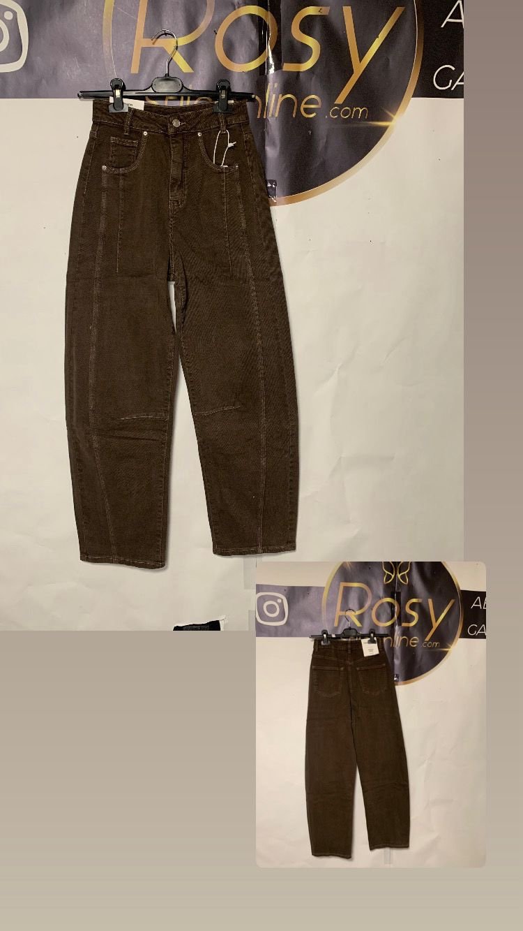 Jeans ballon marrone